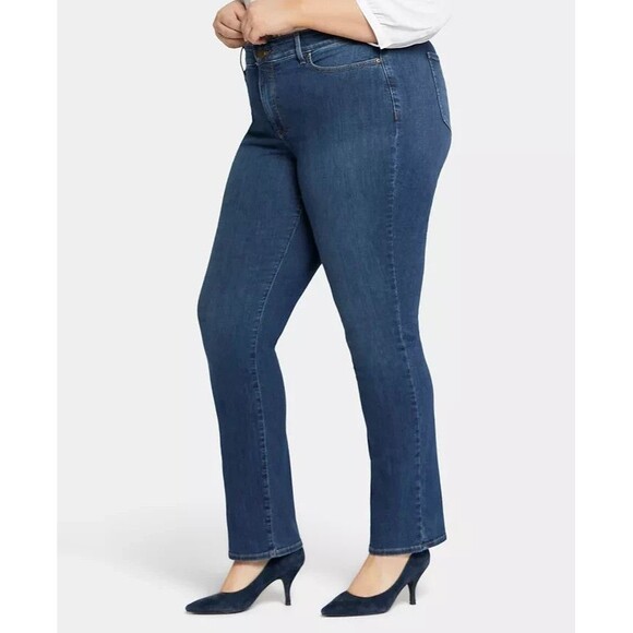 NYDJ Women's Plus Size Marilyn Straight Leg Jeans Blue Denim Cooper 22W - Picture 3 of 10